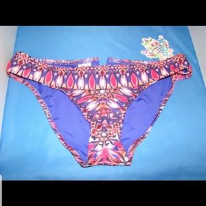 NWT Becca Bikini Bottom Size-L Multi-color